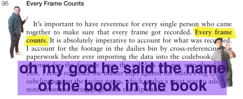 A screenshot of page 96 wherein I say the name of the book *within* the book, which is how you know it’s a good book.

There are goofy photos of me and Marco (who made the illustrations in the book) flanking the text, which is objectively very very funny.