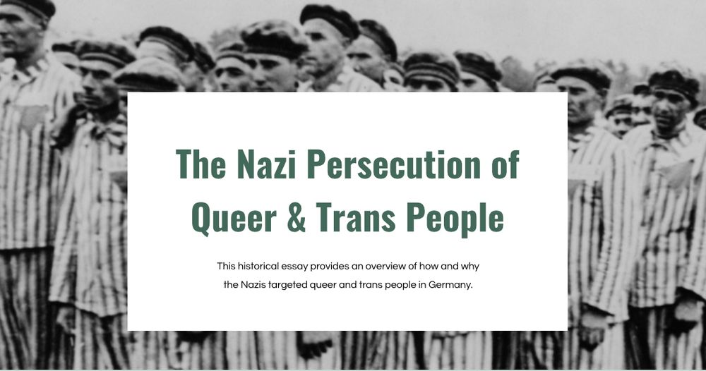 Learn how and why the Nazis targeted queer and trans people in Germany.