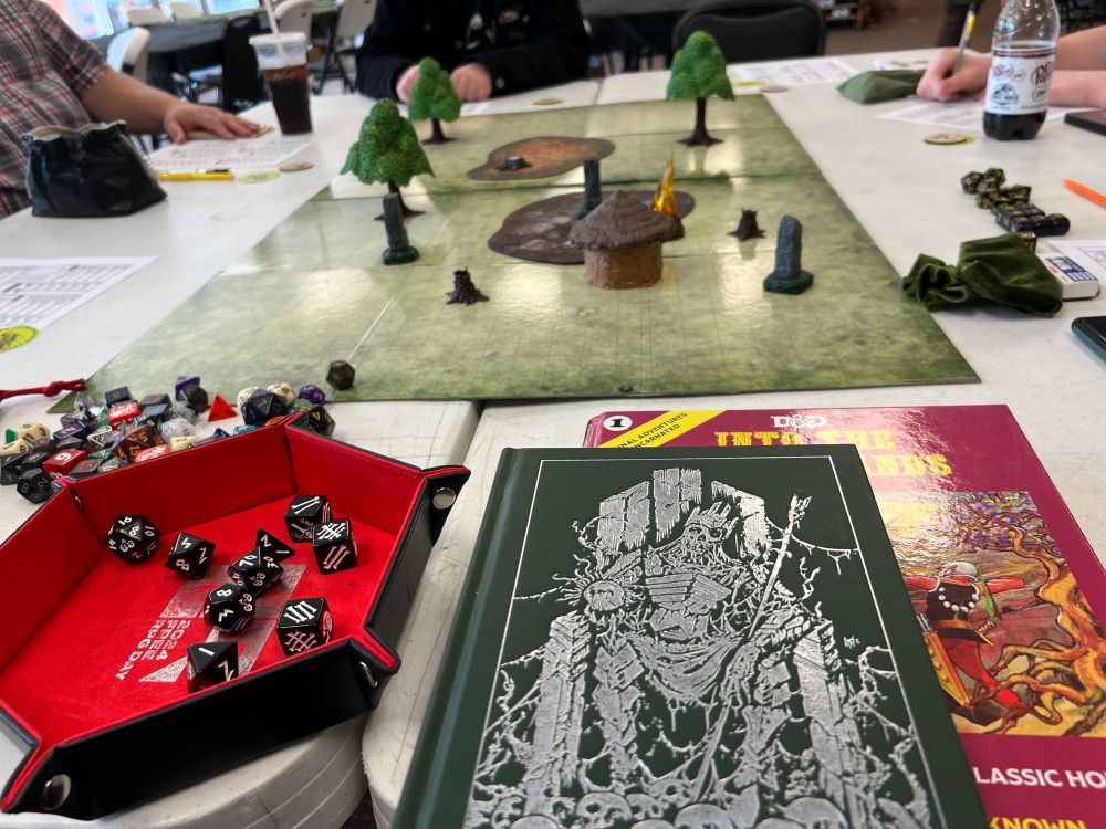 My table before the shenanigans began.