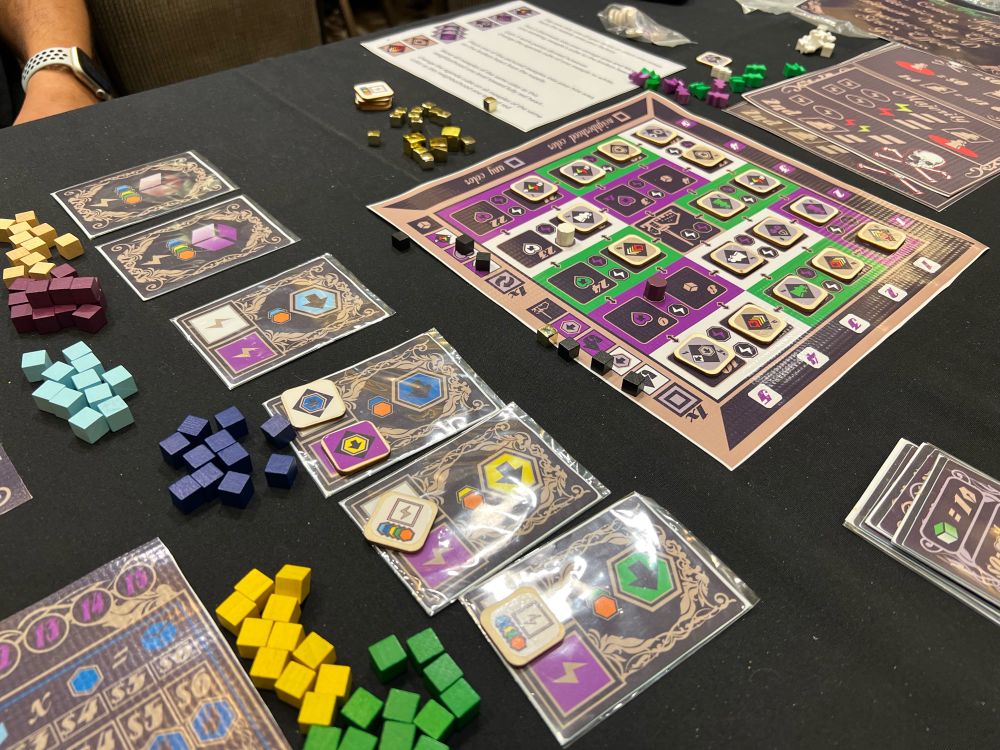 Matchstick Girls action cards and central town board. 