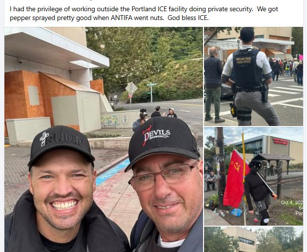 I had the privilege of working outside the Portland ICE facility doing private security.  We got pepper sprayed pretty good when ANTIFA went nuts.  God bless ICE.