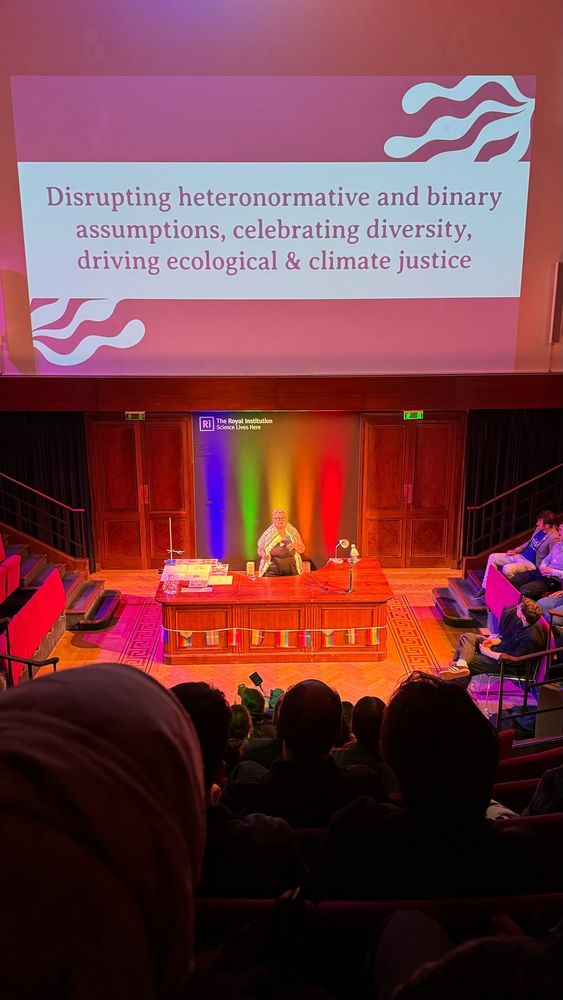 Emily presenting her project. Her slides says: Co-creation is the only response to an increasingly hostile reality - we must build communities and share knowledge as an intercospected neum on phonesins
or knowerge exchange ces be liberation
for all through radical community connection