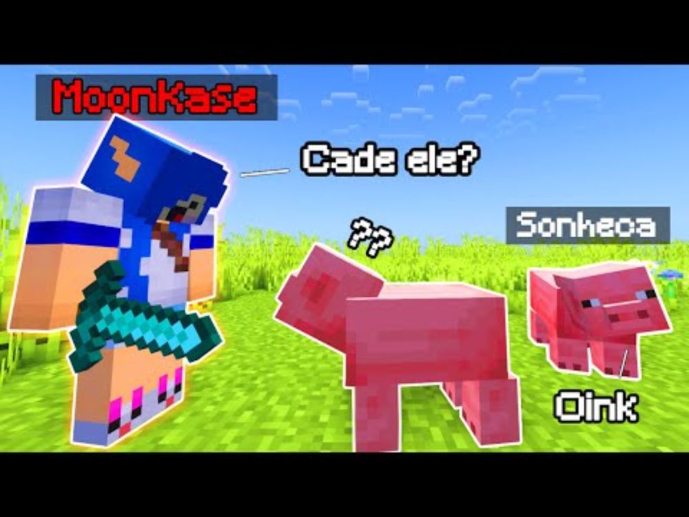 ENGANEI ELA me DISFARÇANDO de MOBS no MInecraft!!!