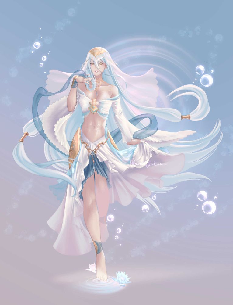 Art of Aqua / Azura from Fire Emblem Fates I did that I posted for the 10th anniversary of the video game