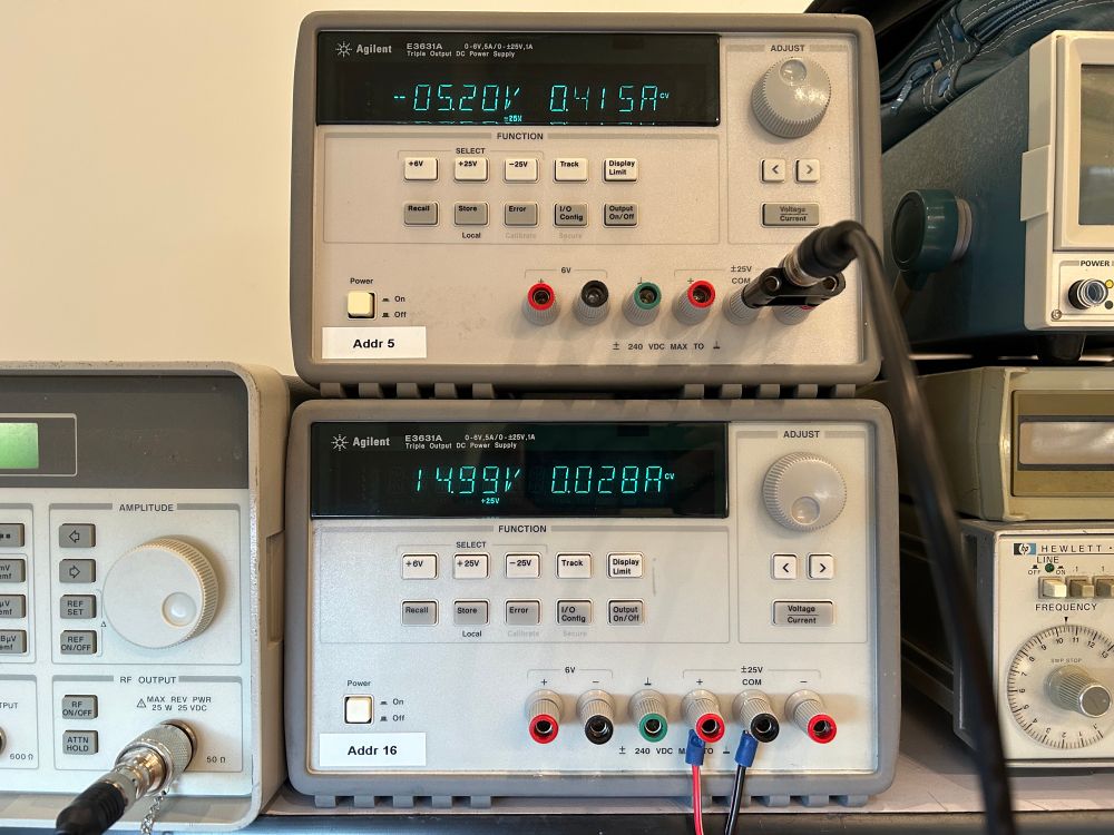 2 power supplies. The top one shows -5.2V and 0.4A.