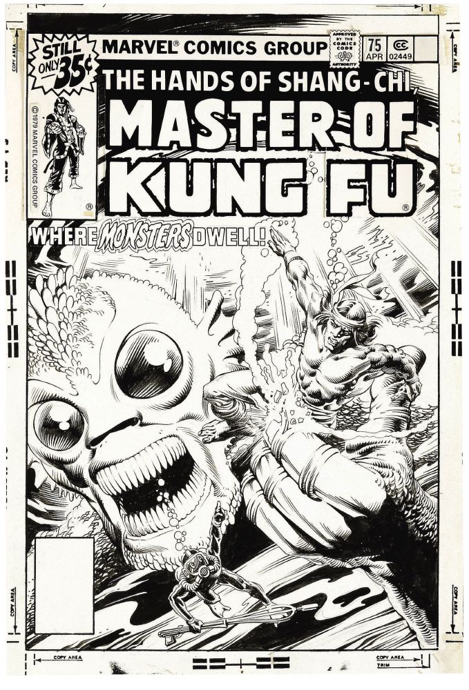 Master of Kung Fu #75 original cover art by Mike Zeck and Rudy Nebres (1979)