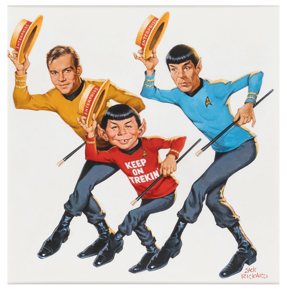 MAD #186 Star Trek cover original art by Jack Rickard (1976)