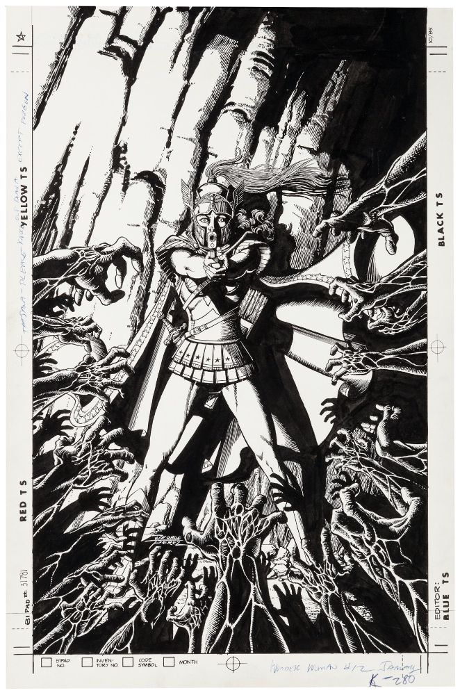 Wonder Woman #12 original cover art by George Perez (1988) 