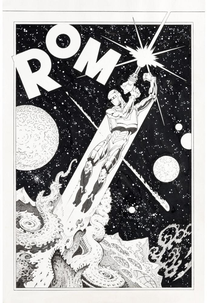 ROM #1 variant cover original art by P. Craig Russell (2016)