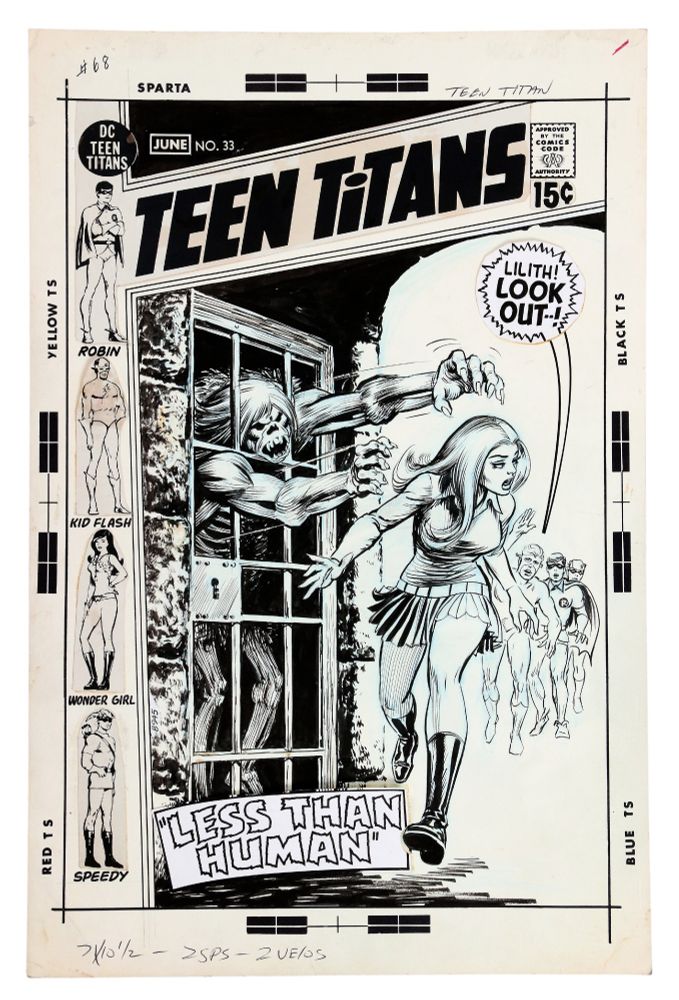 Teen Titans #33 original cover art by Nick Cardy (1971)
