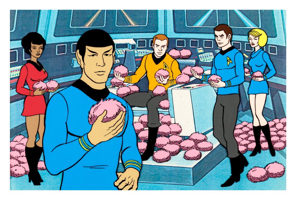 Animation cell from Star Trek The Animated series episode, "More Tribbles, More Troubles"