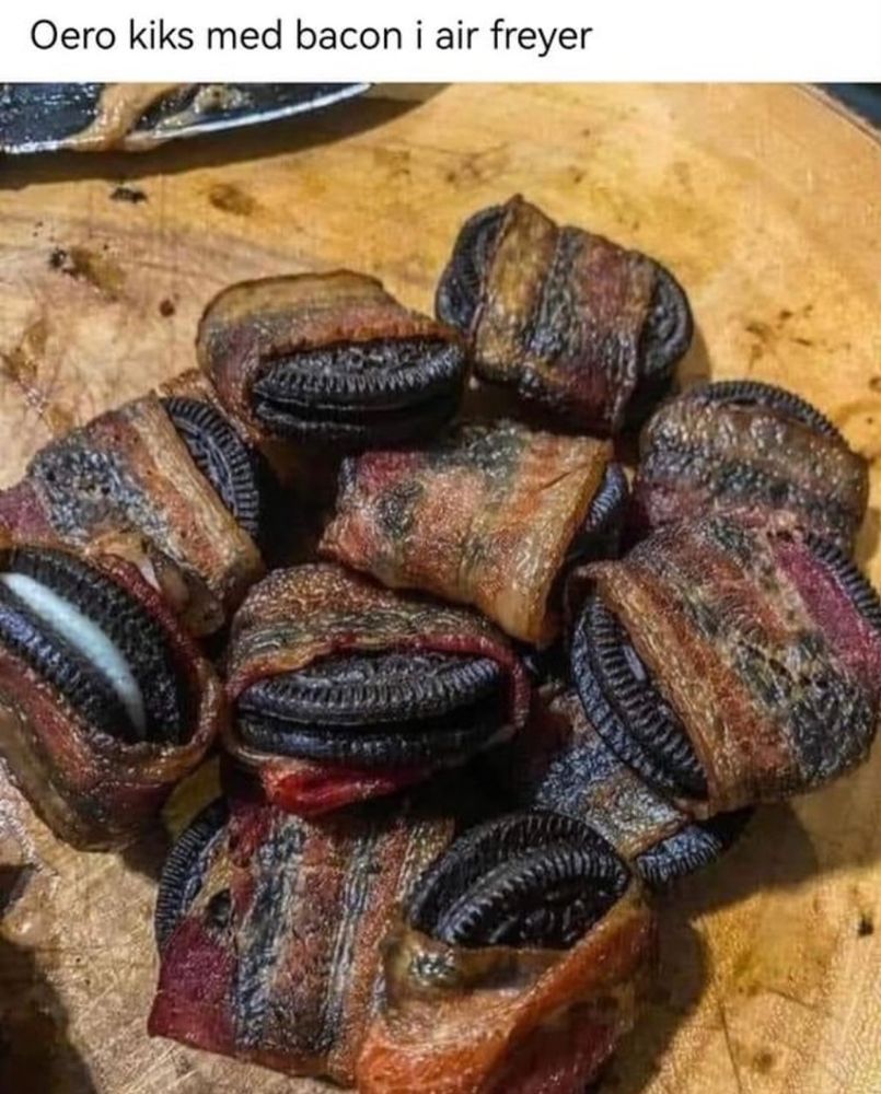 Baconlindade oreo-kex från ett Facebook-inlägg
