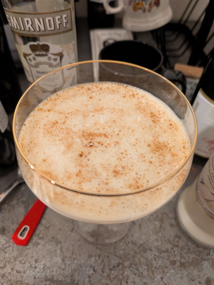 Same crème brûlée martini as before but with a much better caramel crust