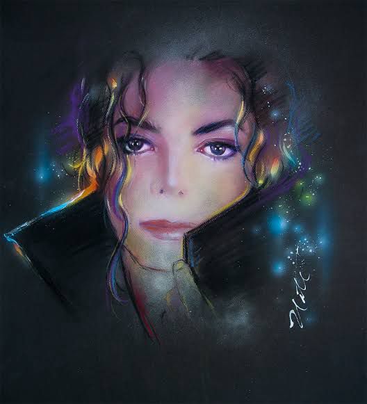 A portrait of Michael Jackson created by one of his artistic collaborators, Nate Giorgio.