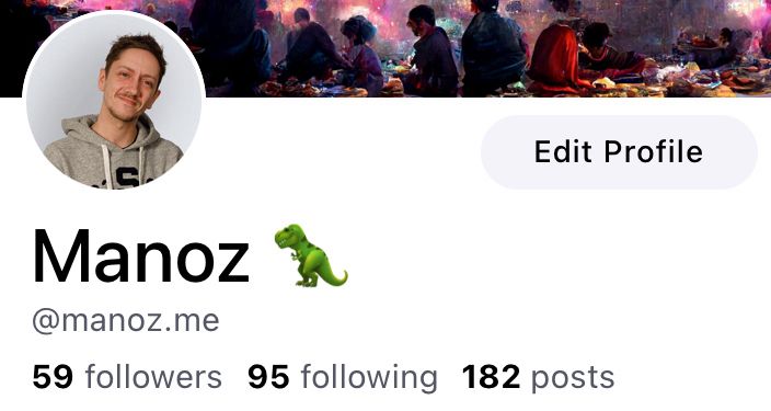 Capture d’écran de mon de mon profile Bluesky