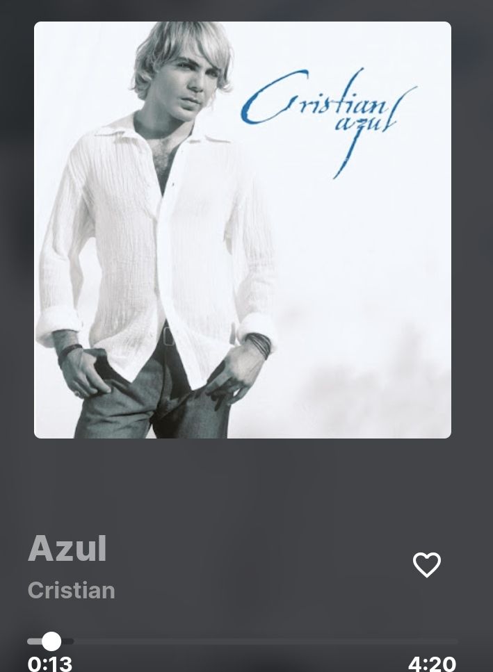 La carátula del disco "Azul" de Cristian Castro