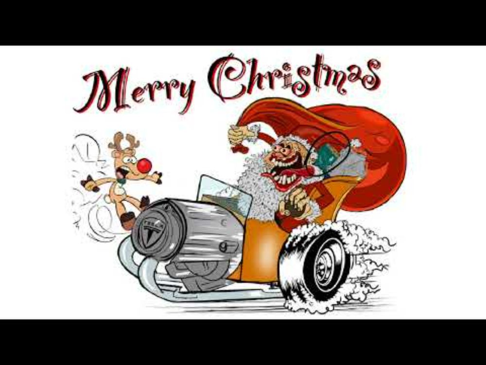 Electric Vehicle Conversion EV Christmas Santa Shirt