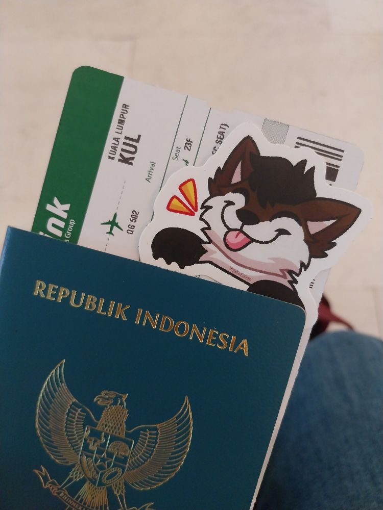 My boarding pass and passport