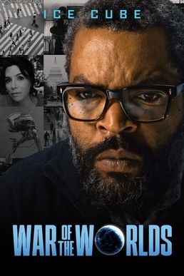 A poster of Amazon's War of the Worlds with Ice Cube looking like he's struggling to release a big log