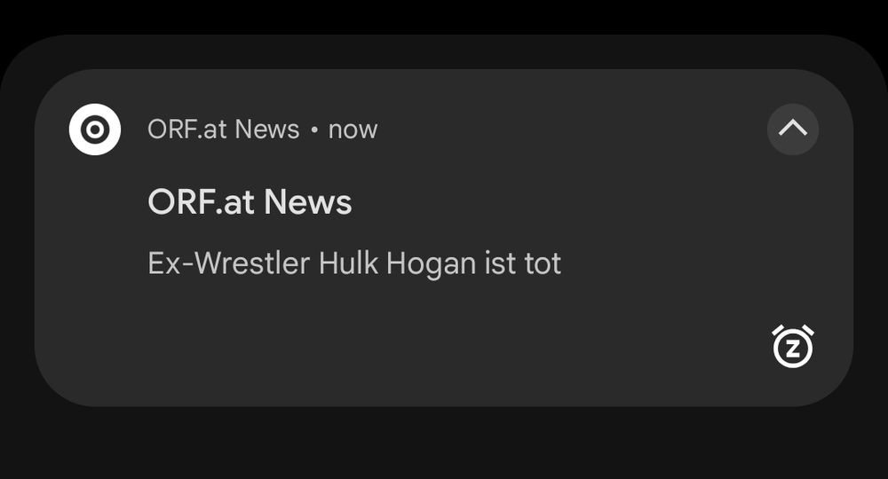 ORF.at Push-Mitteilung: Ex-Wrestler Hulk Hogan ist tot