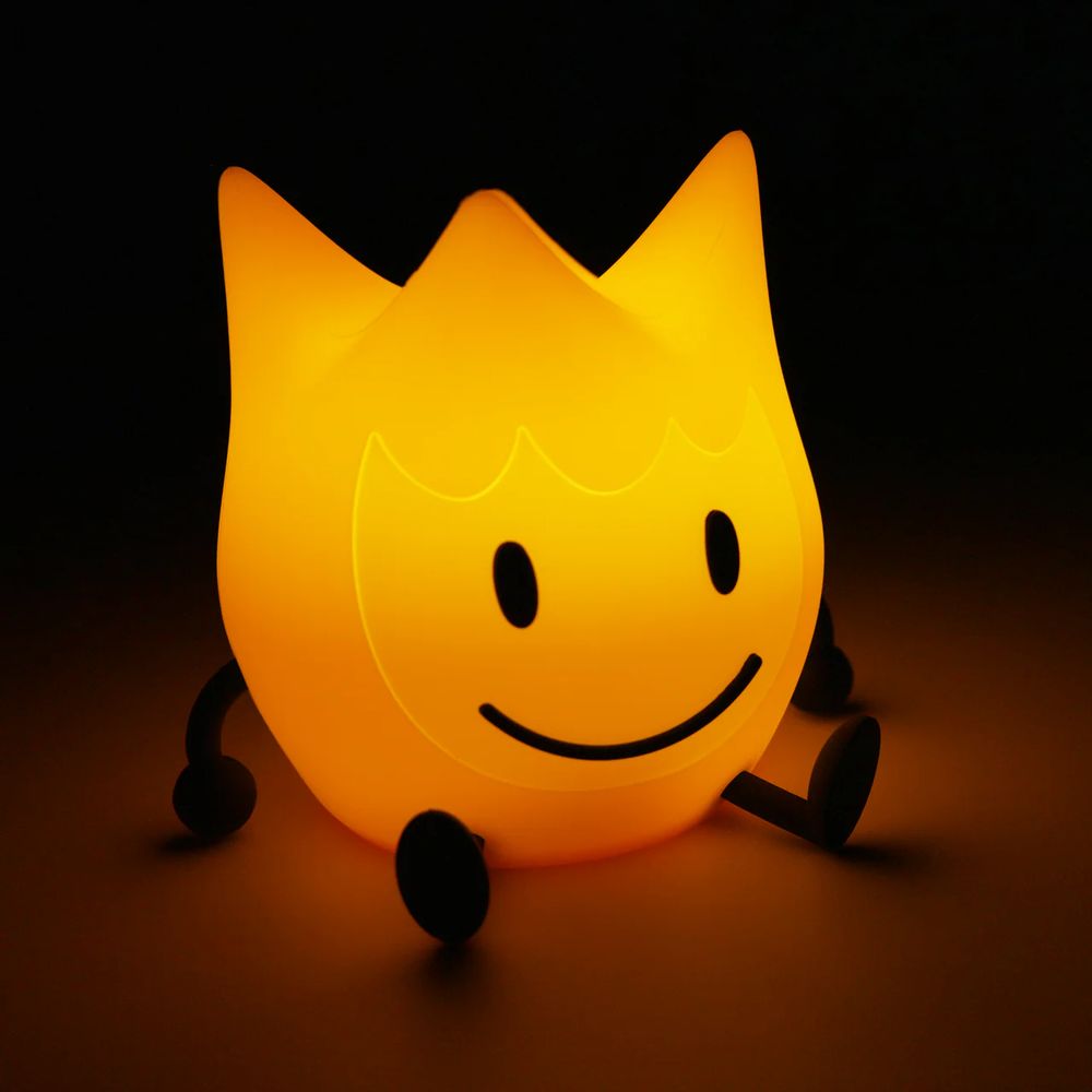 Firey Lamp in the dark, glowing.