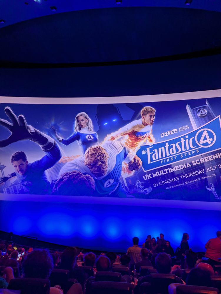 Cinema screen with Fantastic Four poster