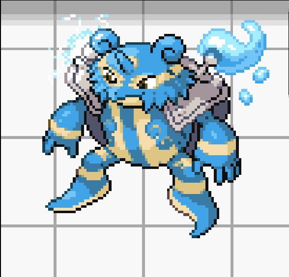Lapvire, a Lapras and Electivire fusion from Pokemon Infinite Fusion.