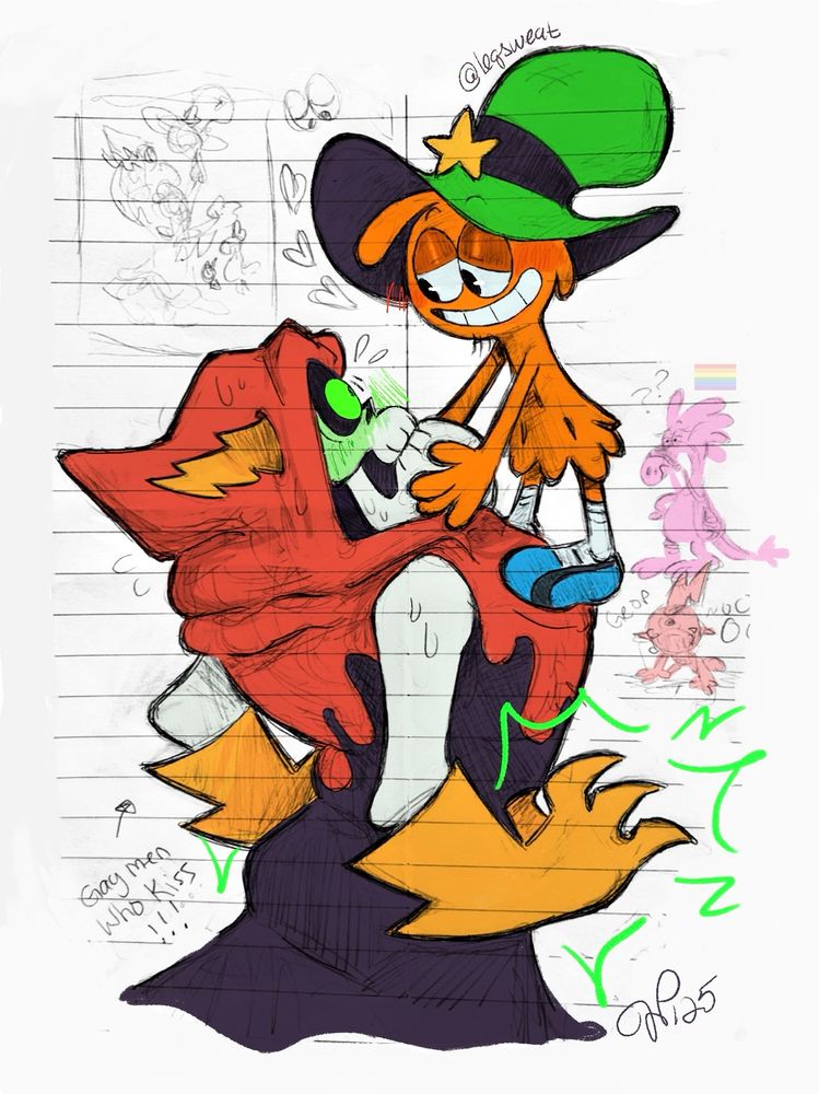 drawing of Wander and Lord Hater from Wander Over Yonder