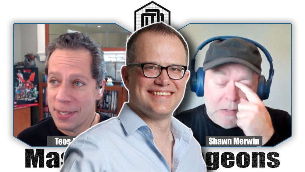 Shawn and Teos discuss Jeremy Crawford's departuer. A picture of him is superimposed between them.
