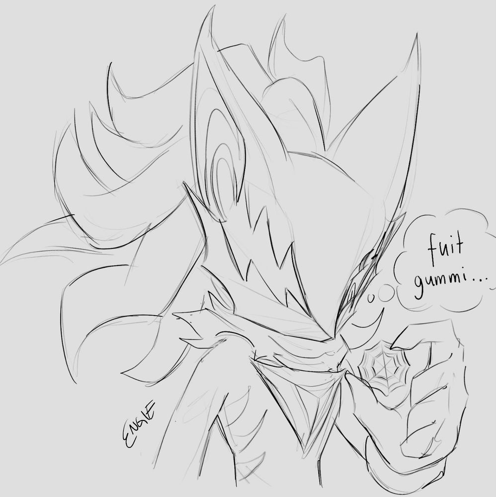 infinite holding a phantom ruby prototype in his left hand. text reads: "Fuit gummi..."  