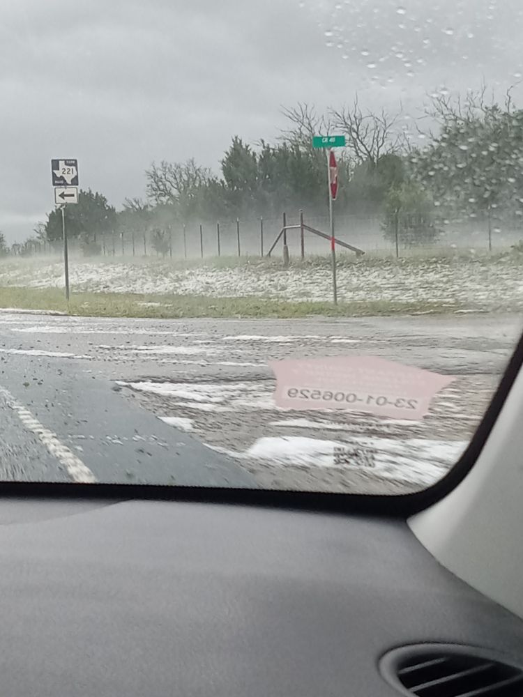 Hail on the road