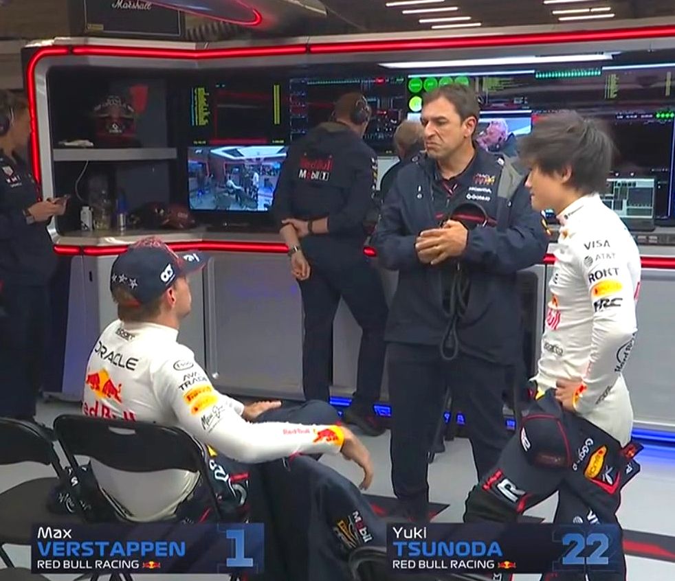 Max Verstappen and Yuki Tsunoda