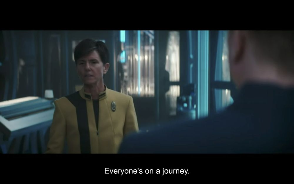 Jeff Reno saying "Everyone's on a journey"