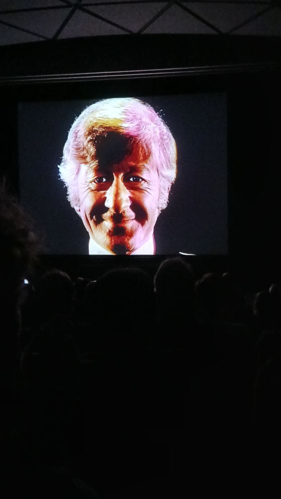 Jon Pertwee's face in the title sequence 