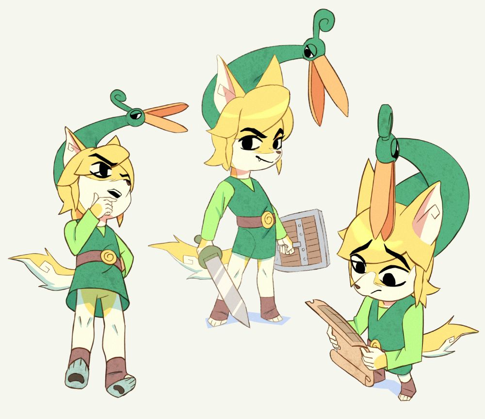 Different poses of Link in his pup form from Zelda Minish Cap
The Pup Toon Link Concept is done by Uzucake #art #furry #furryart