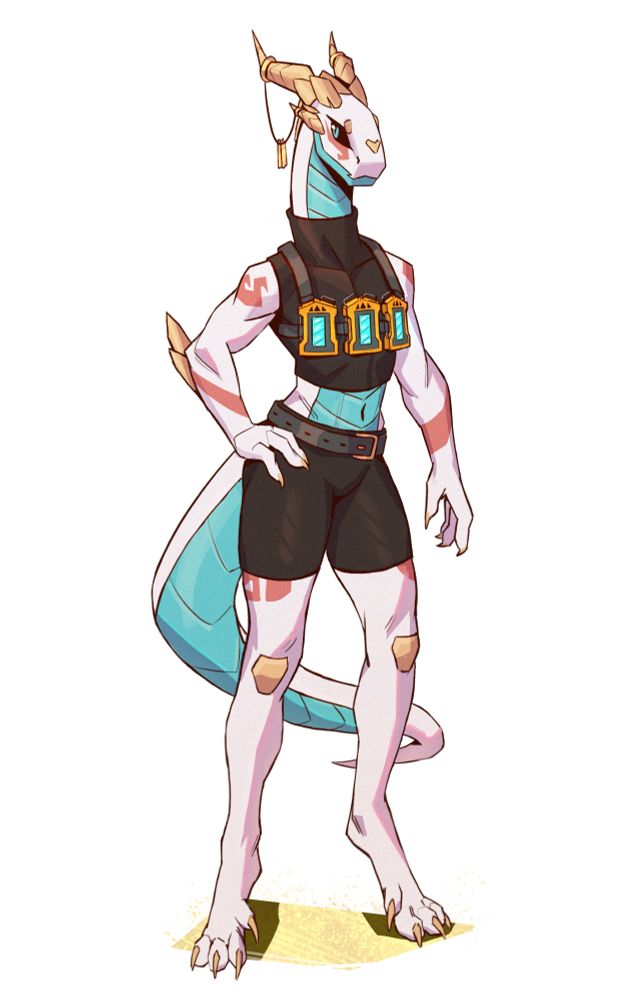 Angie wearing her heat bricks #furry #furryart