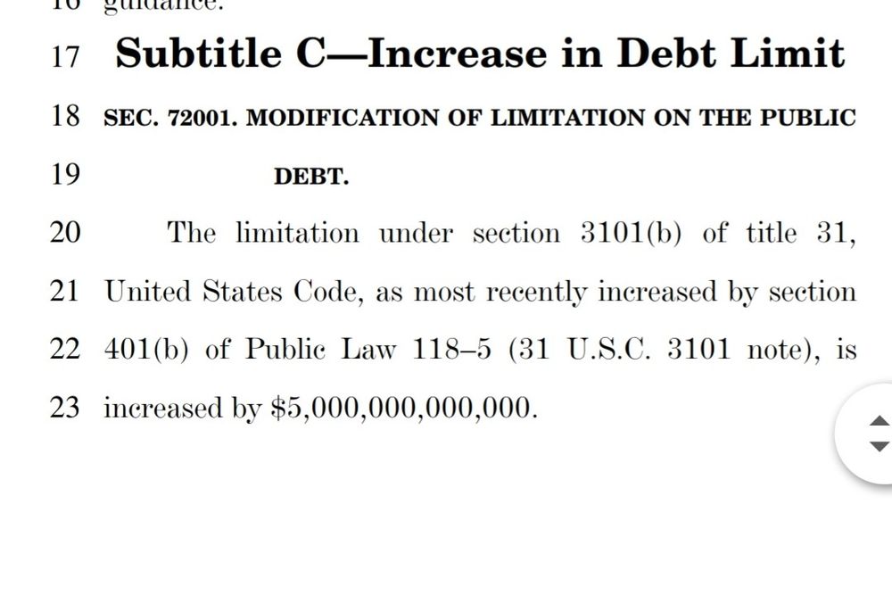 Page 754. Increase the debt ceiling by $5,000,000,000,000 (that $5 trillion). 