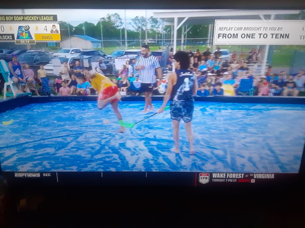 Boys slipping and sliding