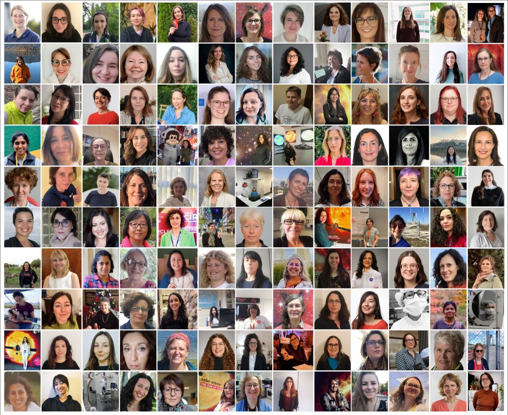 Collage of women who contributed to the ESA & NASA Solar Orbiter mission