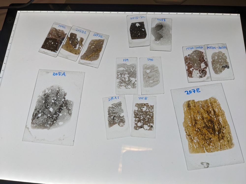 Beautiful thin sections of Icelandic pumice and lava!