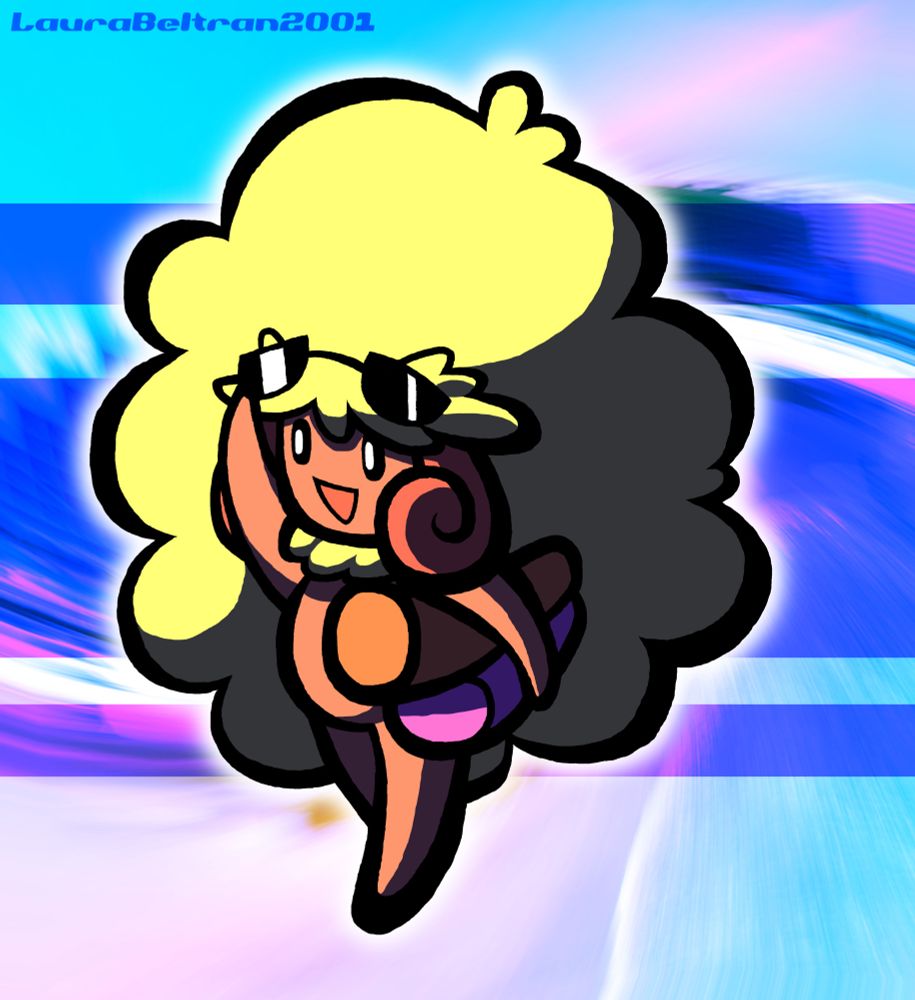 Plaguesi, a Whimsicott OC created by Mindacos. He's ready to hit the beach (even tho it's November)