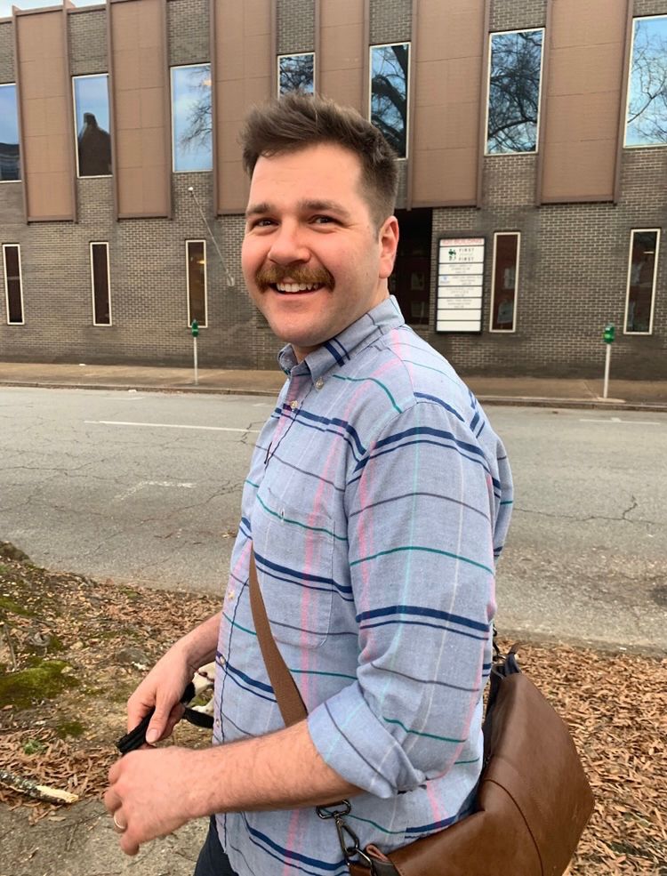 Walking home after work.