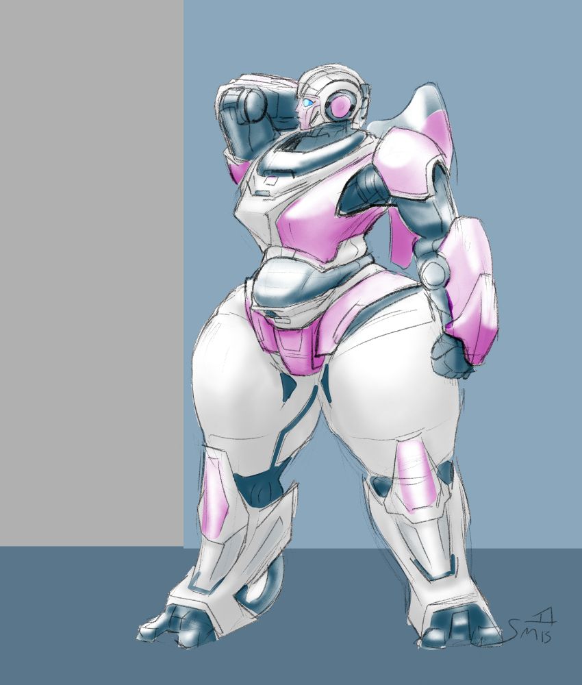 sketch of arcees bumblebee prologue design with 'slightly' bigger thighs