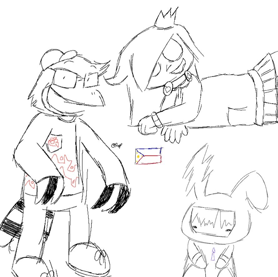 Redd, Kathy, Puyopuyotchi in an endless white void.