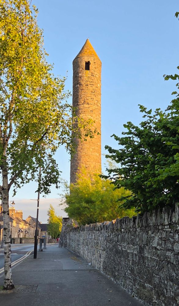 Round tower Clondalkin in the evening sun