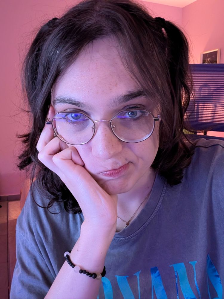 Selfie where i have pigtails and look a bit uncomfortable about it