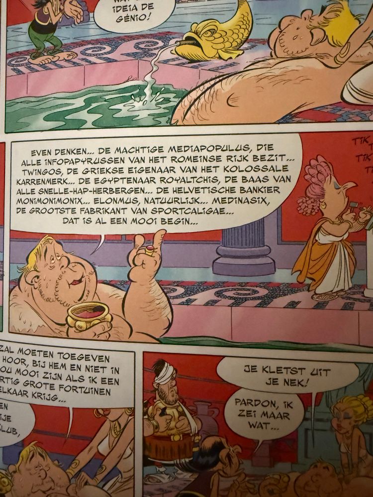 Bladzijde uit Asterix in Lusitania