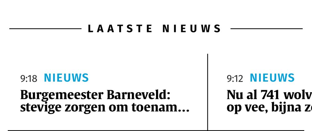 Kopje onder ‘ laatste nieuws’ waar staat: Burgemeester Barneveld: stevige zorgen om toename…..