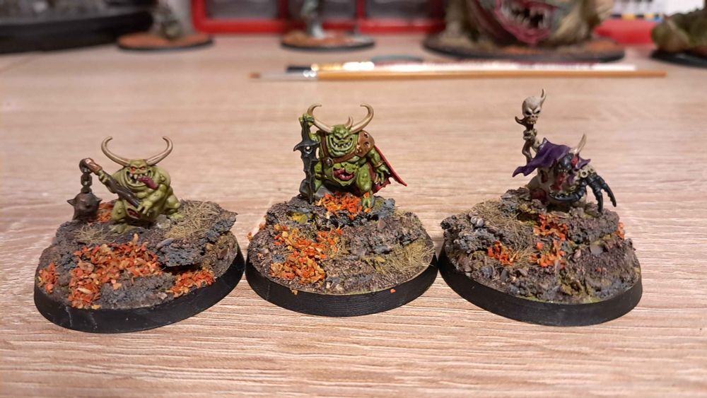 Silly little Nurglings I'm using as a Nurgling Swarm for Age of Sigmar