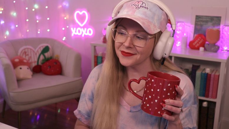 Violet in her stream room